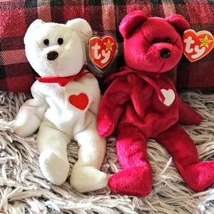 Ty Beanie Babies Valentino and Valentina Lot 2. Actually valuable rarity
